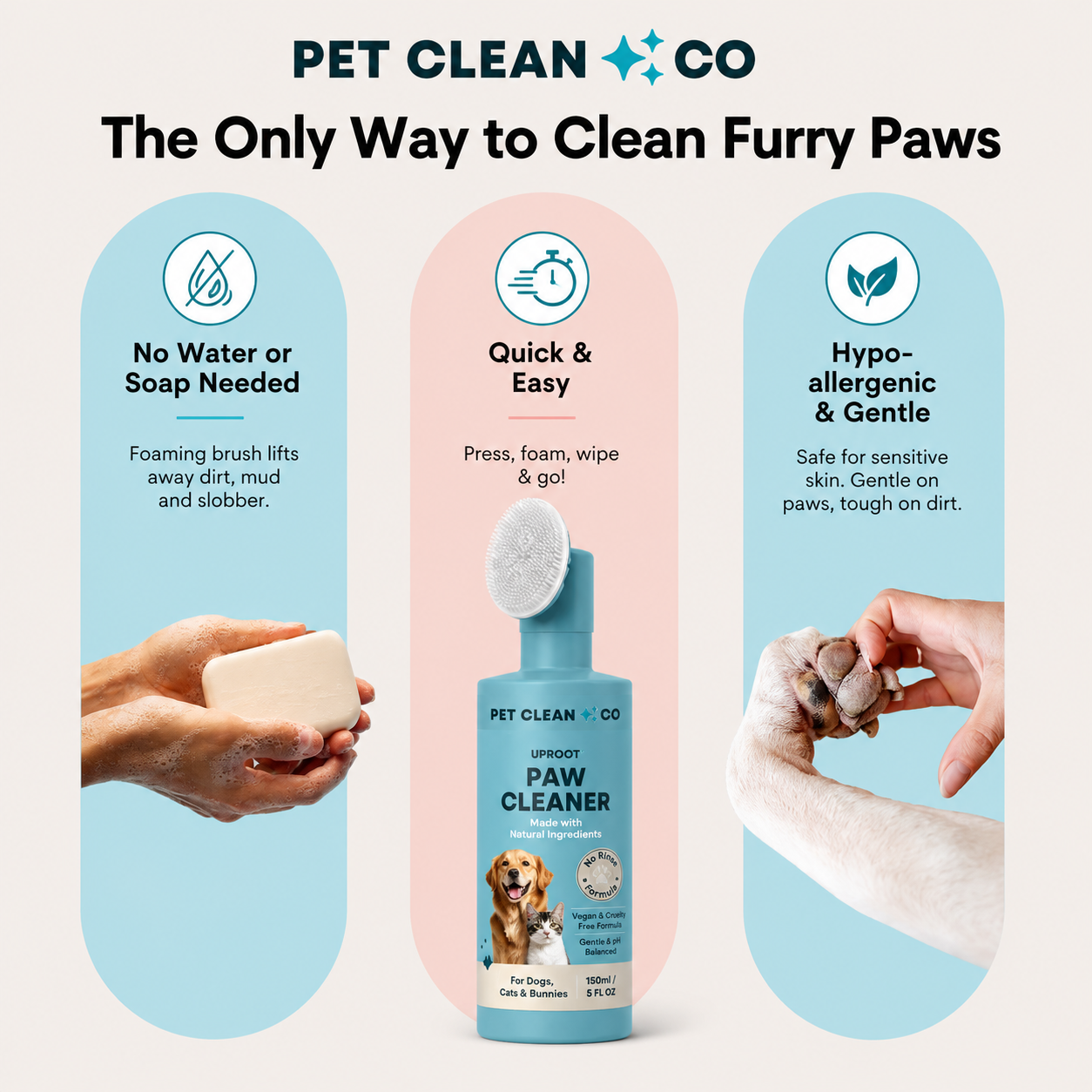 Paw Cleaner - Rinse-Free Foam Cleanser™