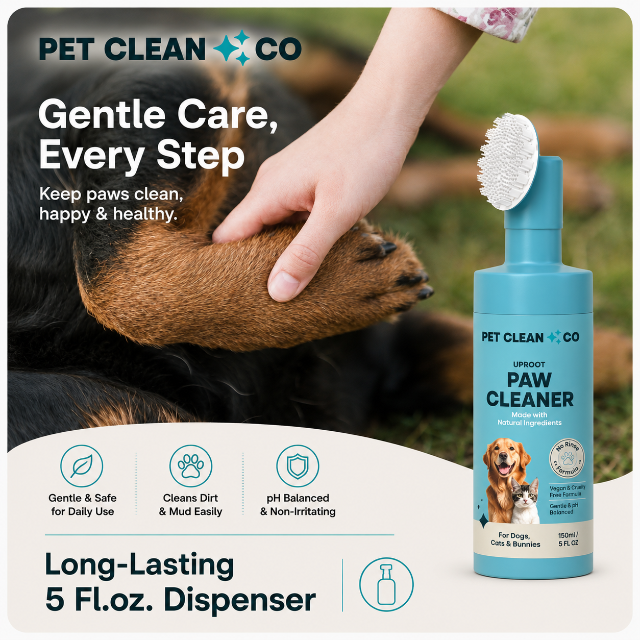 Paw Cleaner - Rinse-Free Foam Cleanser™